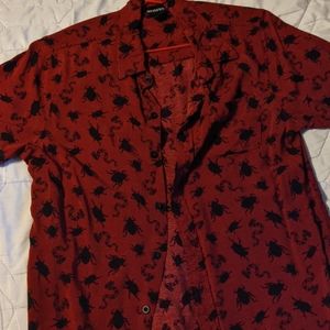 Beetlejuice Woven Button Up Shirt